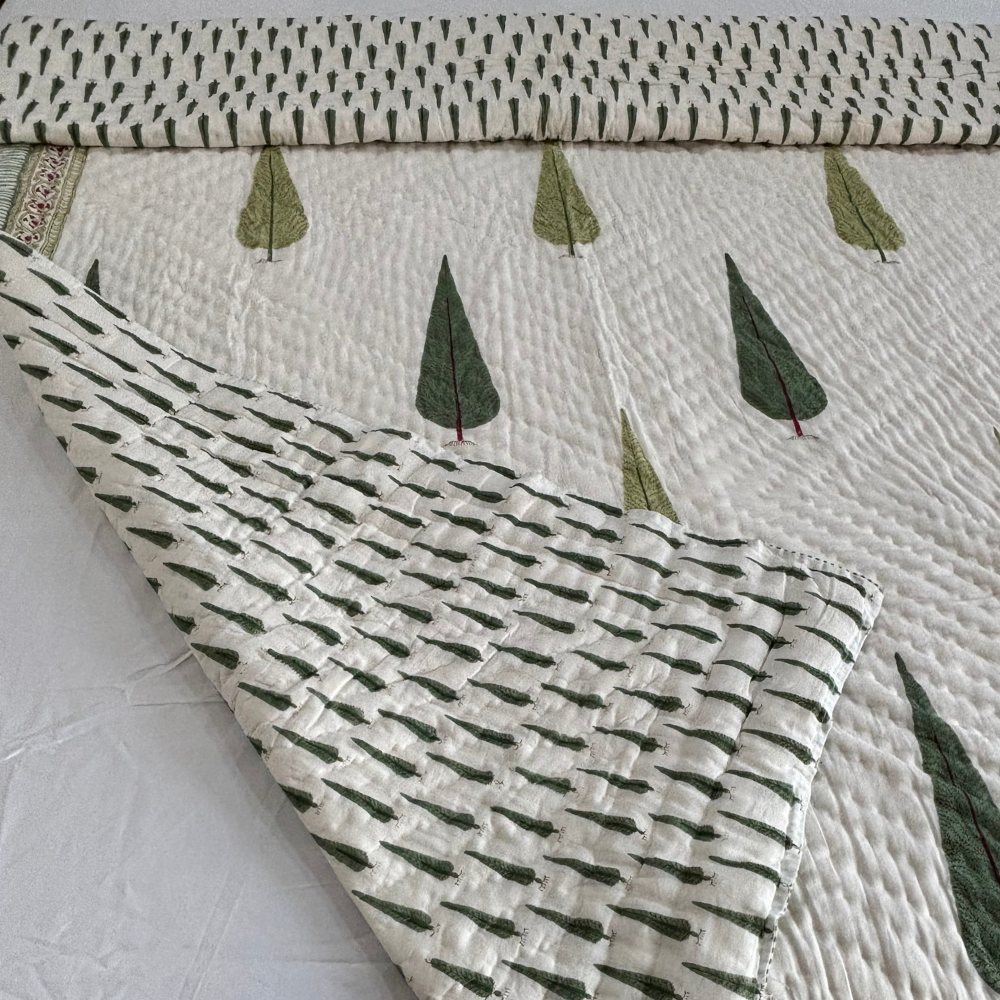 Devdar Heritage Hand Block Jaipuri Razai / Quilt