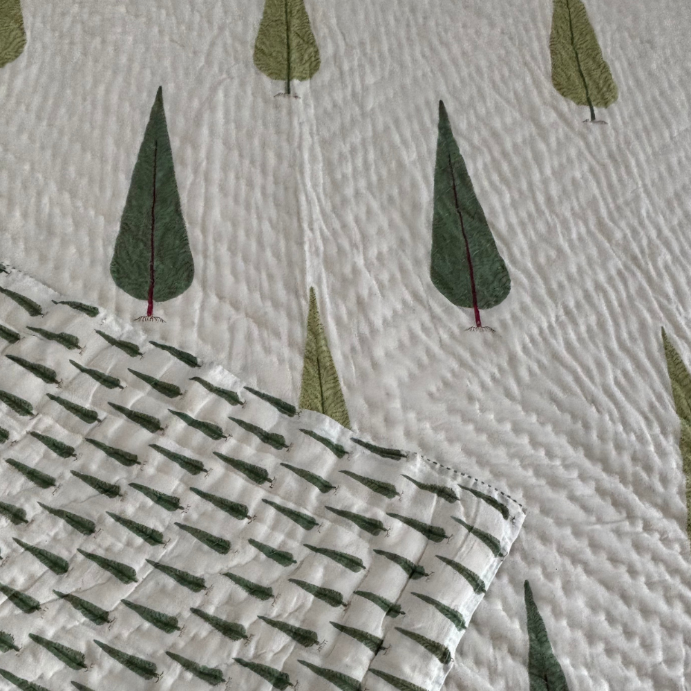 Devdar Heritage Hand Block Jaipuri Razai / Quilt