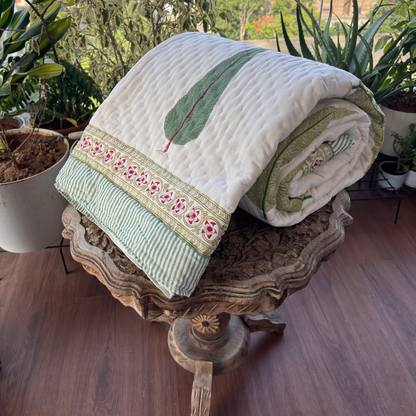 Devdar Heritage Hand Block Jaipuri Razai / Quilt