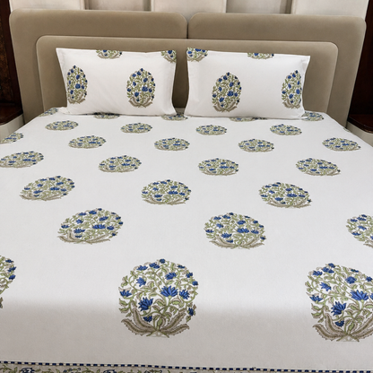 Neel Kamal Block Print Cotton Bedsheet