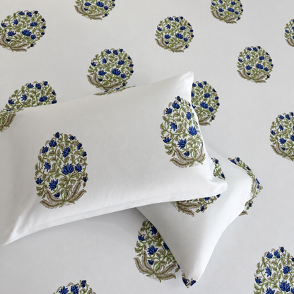 Neel Kamal Block Print Cotton Bedsheet
