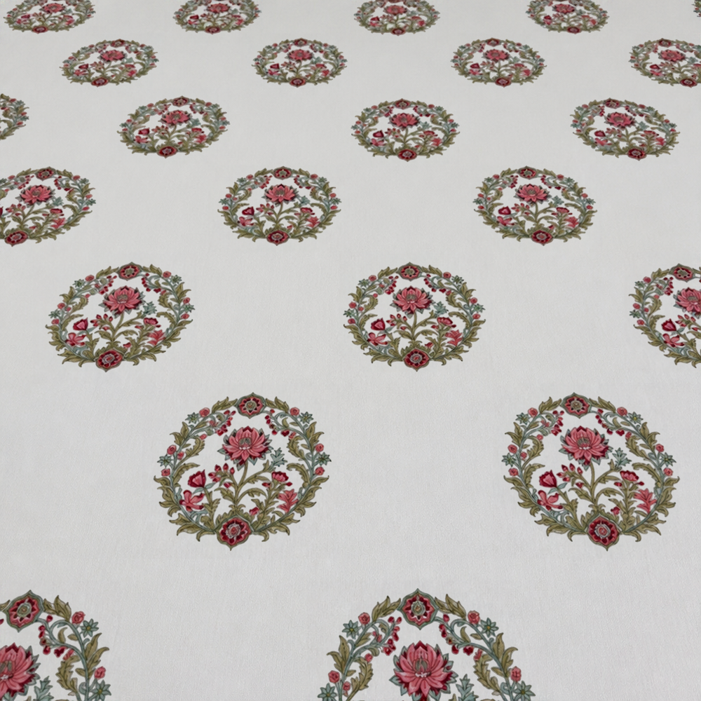 Pink City Mandal Hand Block Cotton Bedsheet