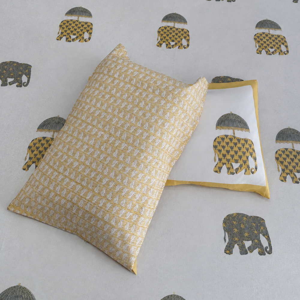Royal Amer Sawari Hand Block Cotton Bedsheet