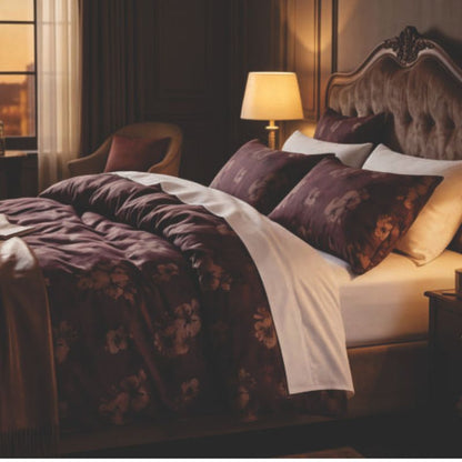 Wine Rose Petal Bedsheet